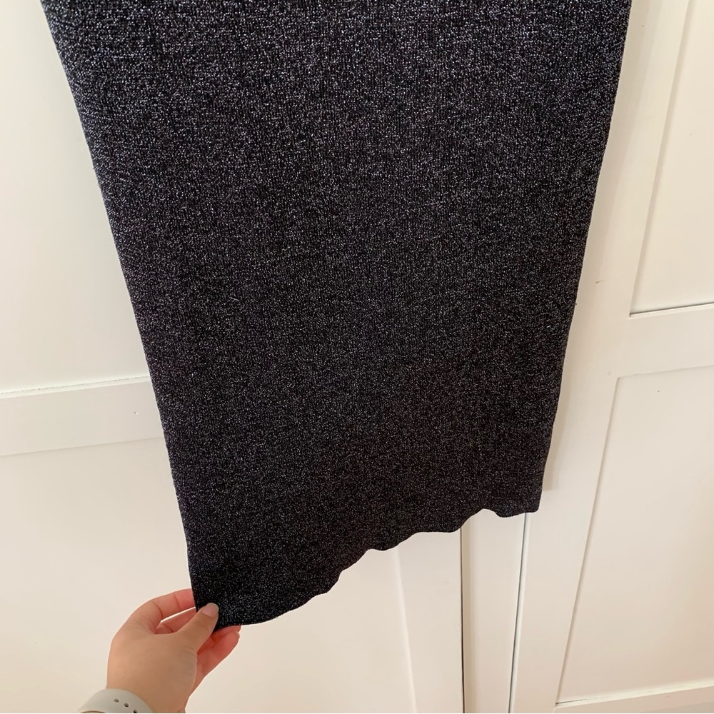 Warehouse Black Shimer Mini Dress Size 6 - Picture 2 of 10